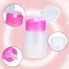2Colors 60ML Pump Dispenser Nail Art Polish Remover Alcohol Liquid Cleaner Empty Plastic Bottle