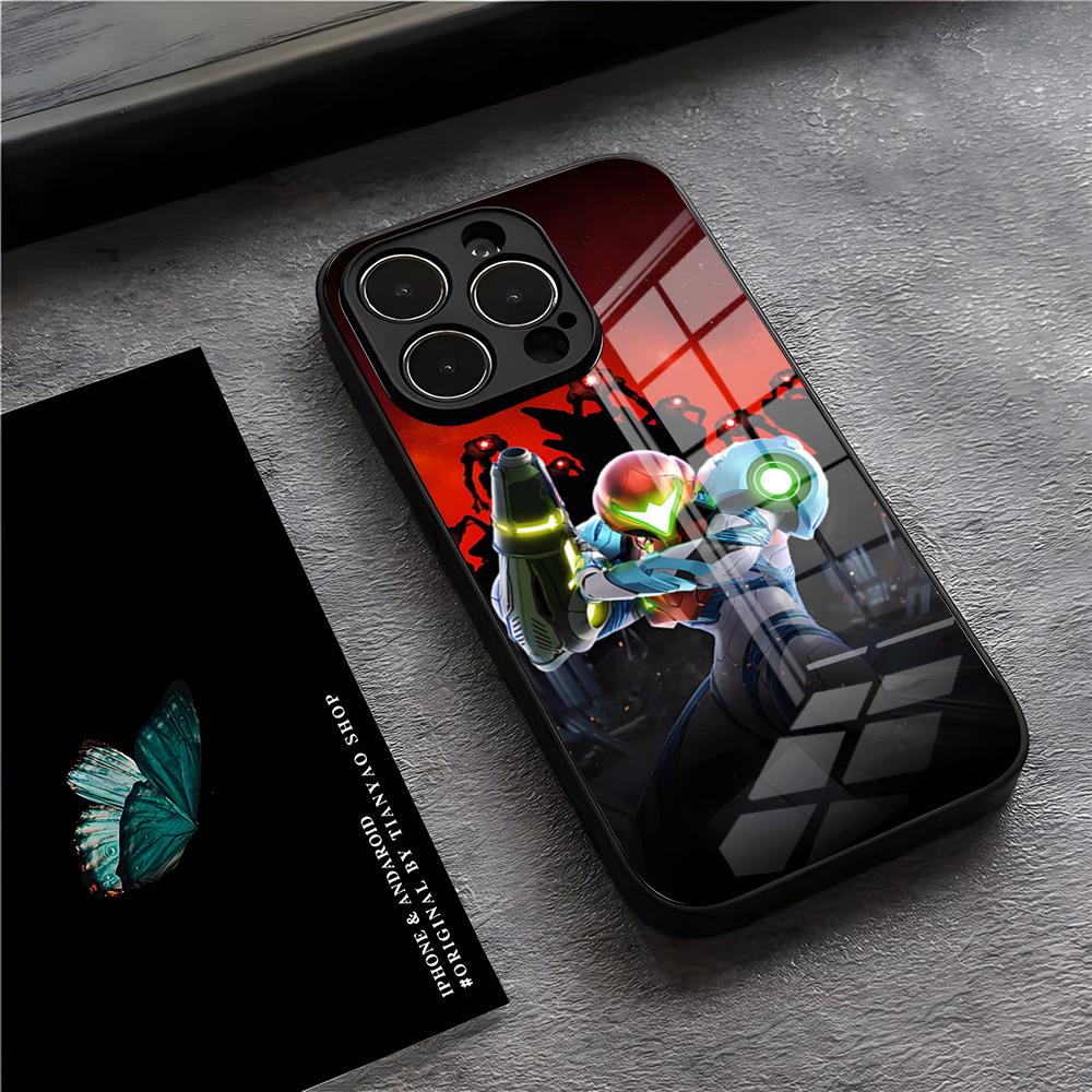 Game Metroid Phone Case For IPhone 17 Pro Max 15 Pro 16 14 Plus 12 13 Mini 11 Pro Shockproof Glass Cover