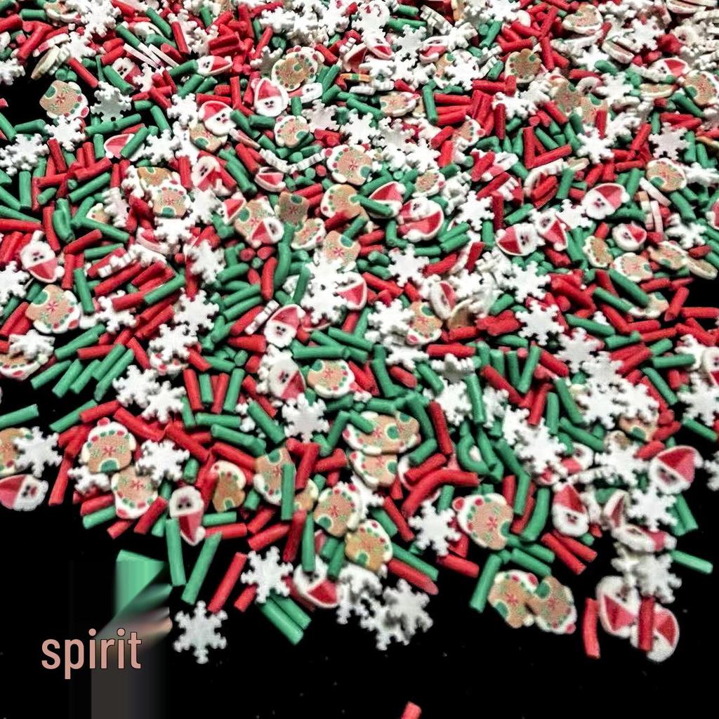 Christmas Polymer Clay Fruit Slices for DIY Nail Art and Crafts.