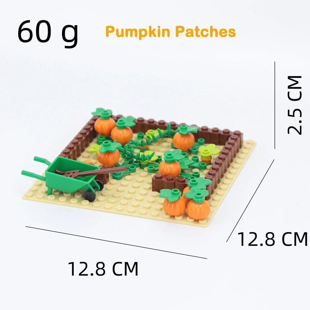 Giardino di Verdure Fai da Te Mini Blocchi da Costruzione MOC Fattoria Zucca Uva Coltura Pianta Fiore Mattoncini Educativi Assemblati Giocattoli Regali per Bambini
