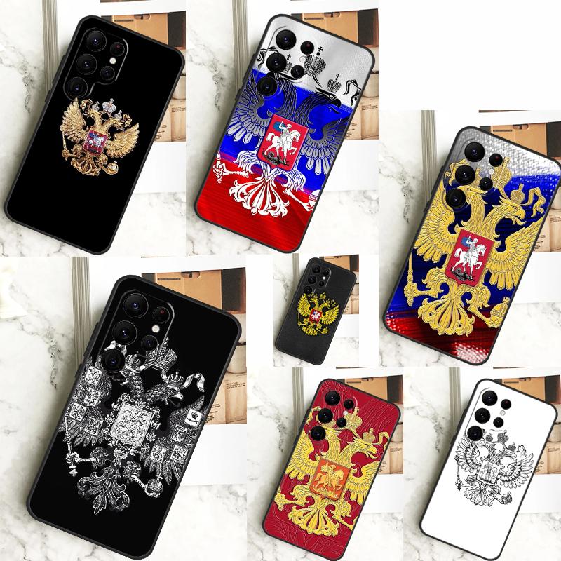 

Чехол с изображением российского герба для Samsung Galaxy S24 Ultra S23 S22 S21 S20 FE Note 20 S8 S9 S10 Note 10 Plus Galaxy S23 Plus