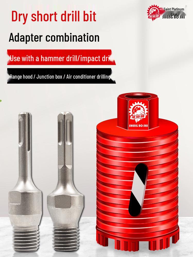 Compact Electric Hammer Water Drill Bit Set for Sharp Hole Opening in Range Hood, Wire Box, and Wall.