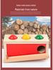 Montessori Early Education Toy Set: Round Ball Coin Box, Object Permanence Drawer & Textile Drum for Toddlers 0-3 Years