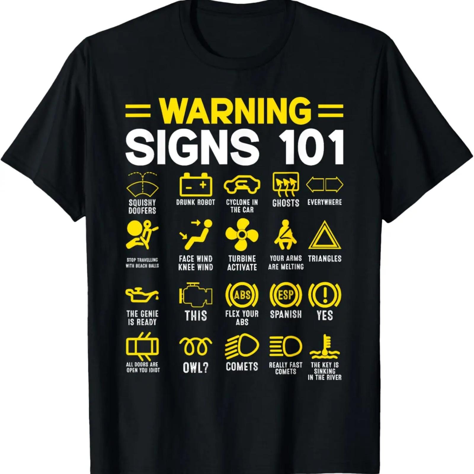 

Funny Warning Signs 101 for Car and Bike Racer Autocross T-Shirt XXXXXL чёрный