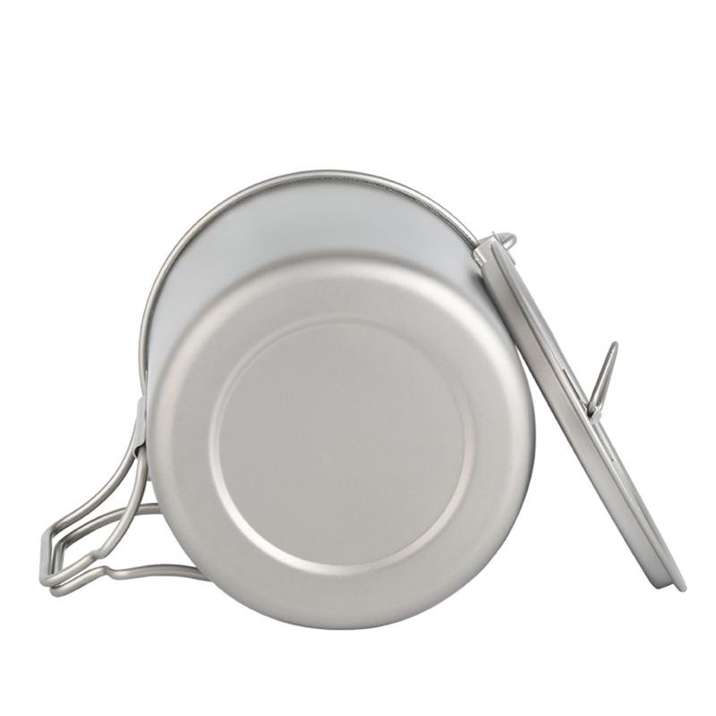 Tragbare Kompakte Camping Tasse Topf mit Spork Aufbewahrungstasche Outdoor Kochgeschirr für Rucksacktouristen Camper