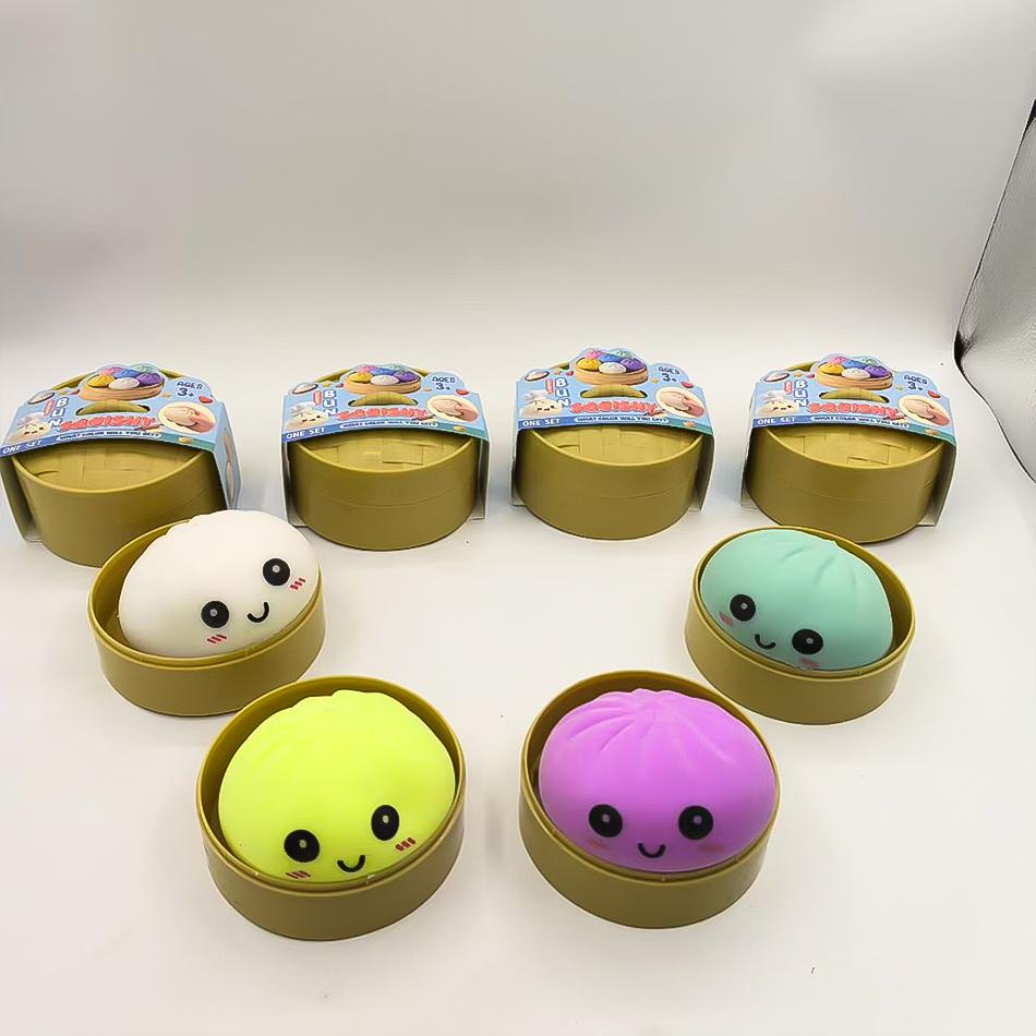 Random Colorful Simulated Dumpling Squishy Relaxing Relieve Anxiety Antistress Enhance Happiness Rebound Squeeze Reliever Toy