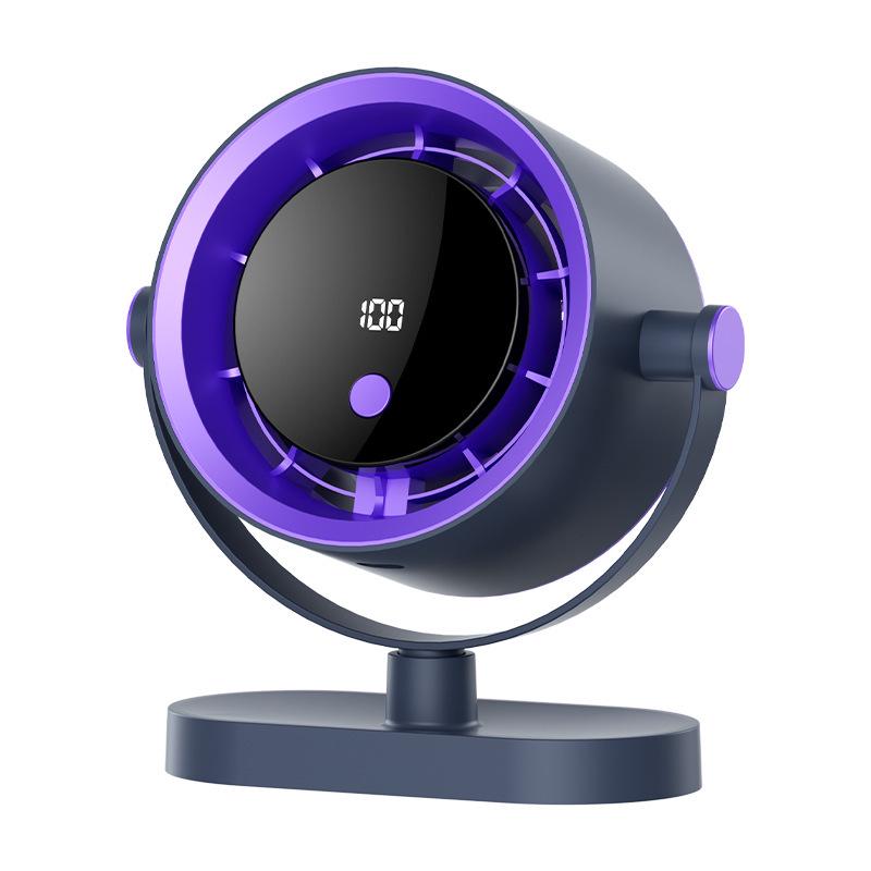 

3-in-1 Digital Display USB Charging Multi-functional Air Circulator: Table, Standing, Wall-mounted, Clip-on Fan for Dormitory or Office 800mAh Rechargeable