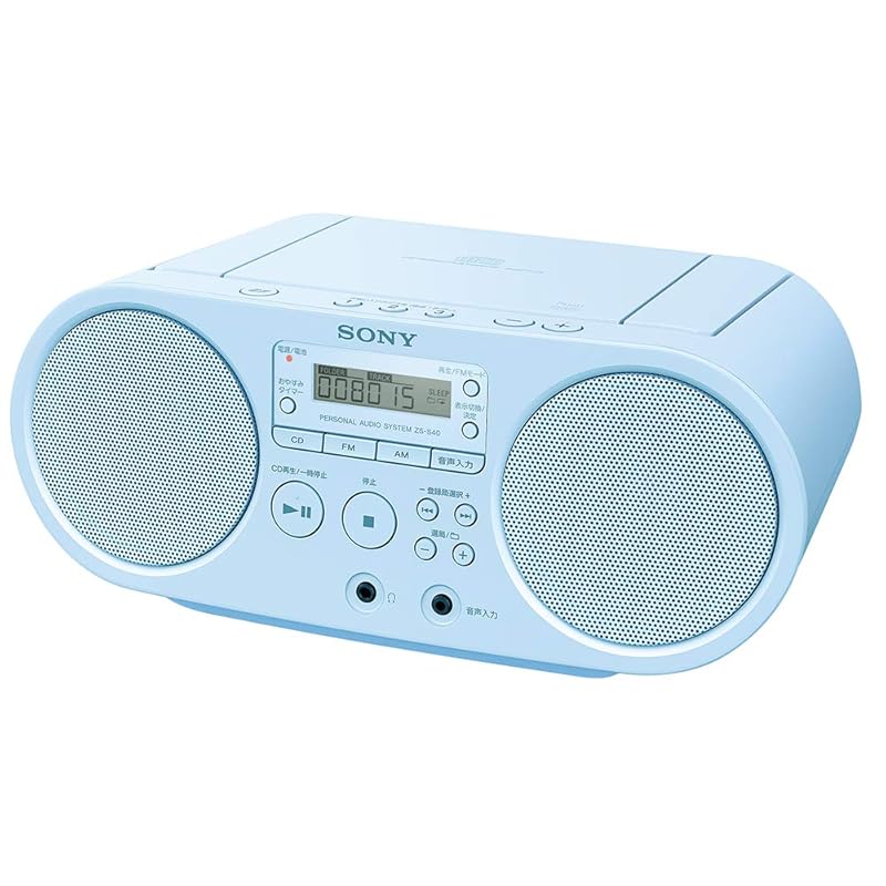 

sony cd radio ZS-S40 : FM/AM/Wide FM compatible blue L