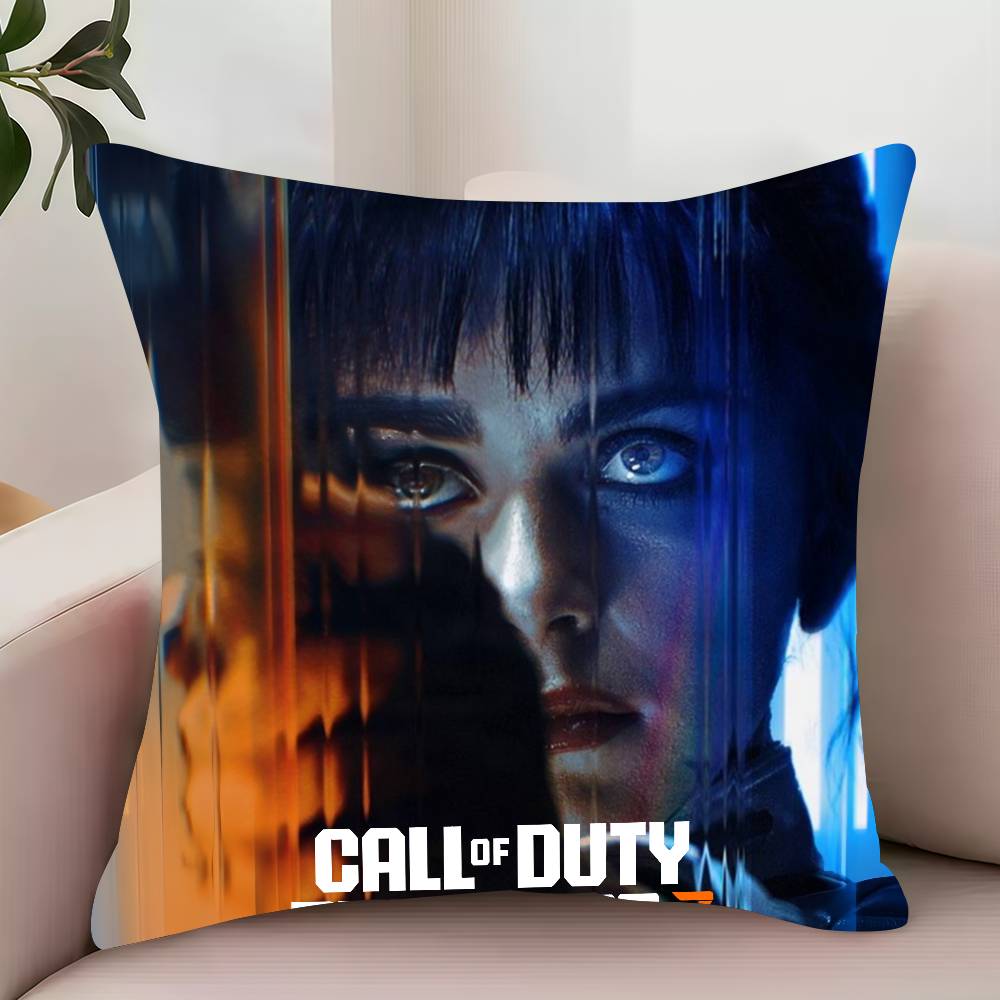 Игровой C-Call of D-Duty Black Ops 7 Наволочка Декор Защитные чехлы Удобные мягкие для Дивана Гостиной Домашнего офиса 12x12Inch