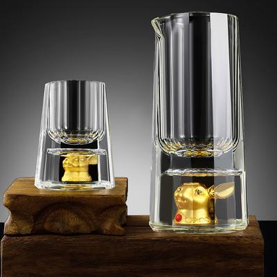 Zodiac Crystal Glass Spirit Glass Wine Dispenser 12 Small Wine Glasses Household Party One Cup Simple