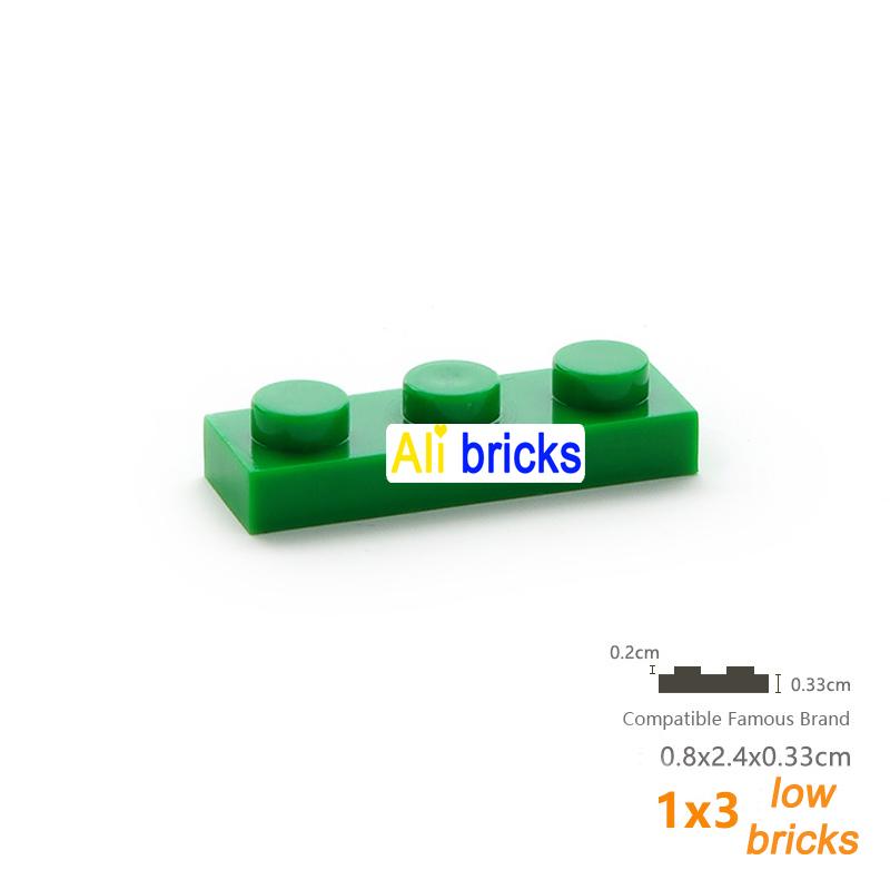 60pcs/lot DIY Blocks Building Bricks Thin 1X3 Educational Assemblage Construction Toys for Children Size Compatible With 3623