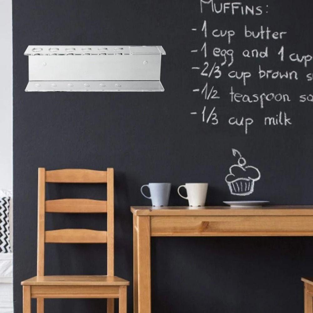 Acrylic Marker Pens Holder 6 Slot Eraser Storage Rack Whiteboard Marker and Eraser Holder  Home
