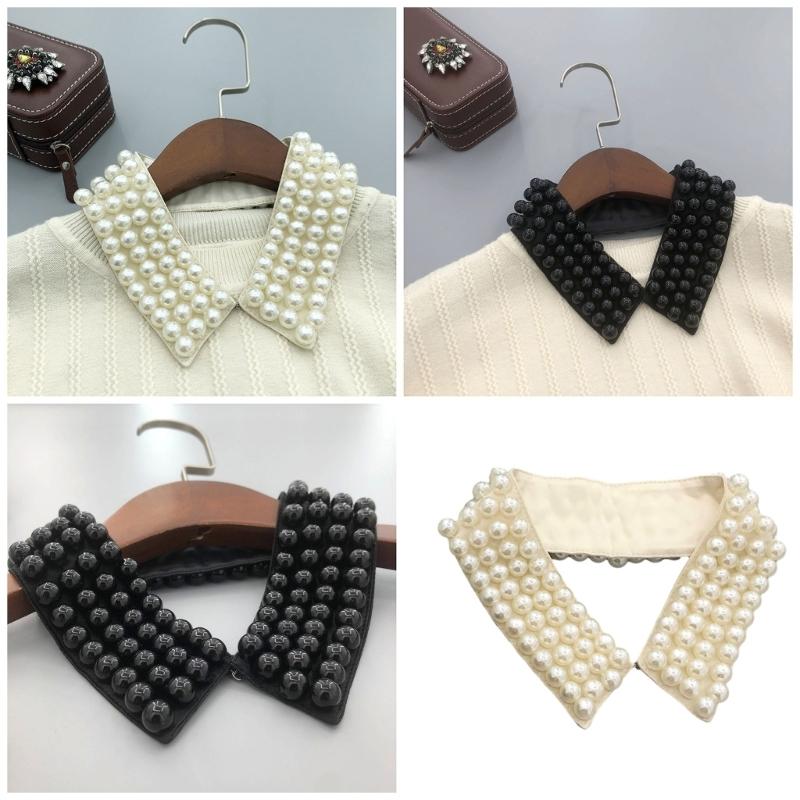 Elegant Detachable False Collar Faux Pearl Collar Ladies Sweater Shirt Sewing False Collar Sweater Dress Supplies