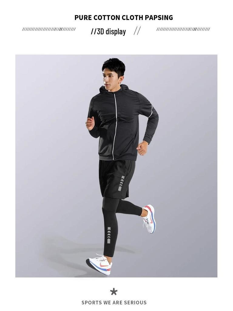 Herren Sportset: Laufen & Fitnessstudio Schnelltrocknend Hochelastisches Outfit