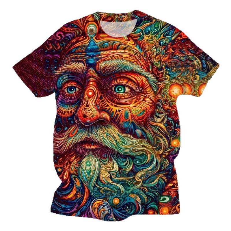 Colorful Mushroom Pattern T-Shirts 3D Print Men's O-Neck Short Sleeve T Shirt Harajuku Oversized Casual Tees Kids Tops Clothing