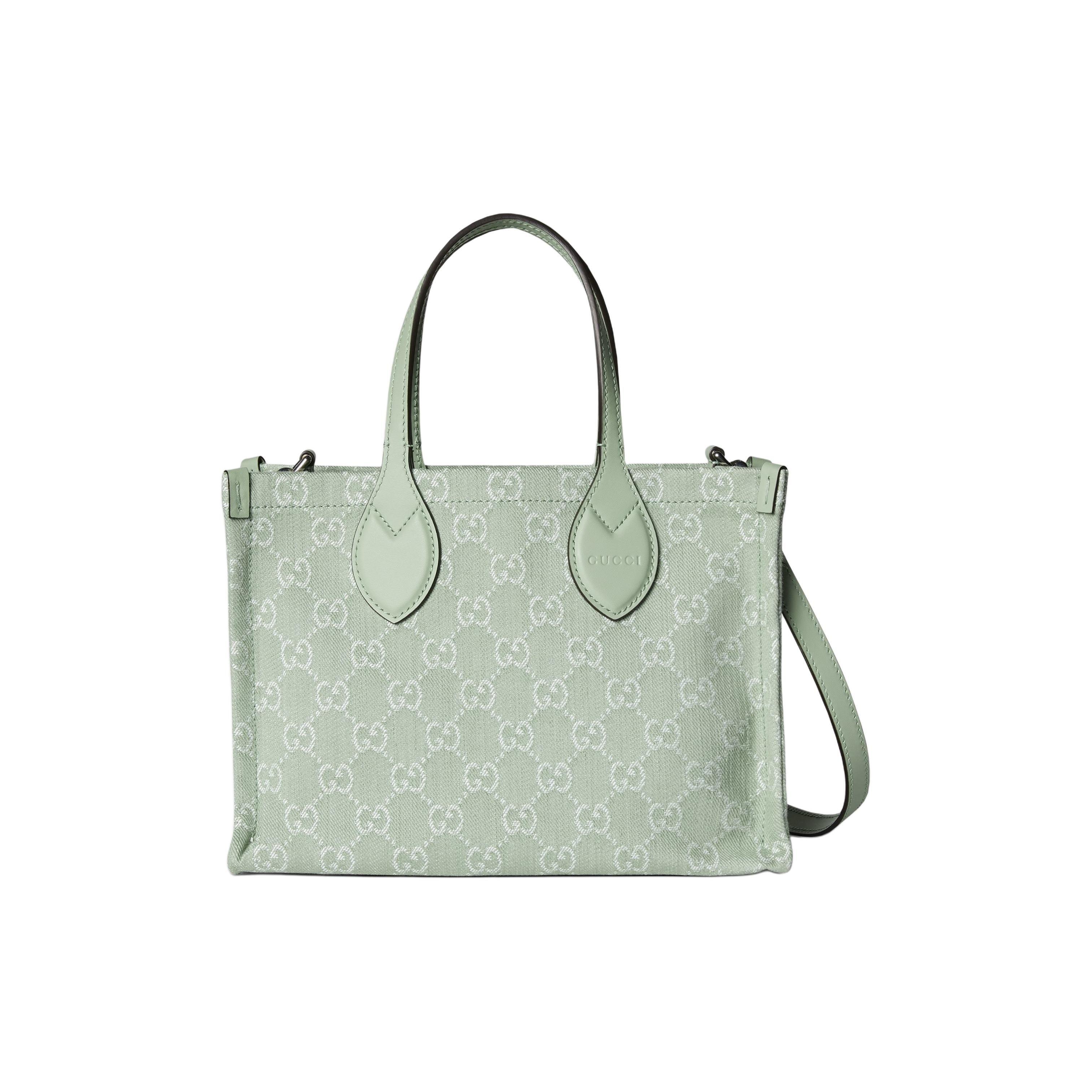

Сумка-тоут Gucci GG з канви та шкіри, м ятно-зелена, для щоденних поїздок, подорожей, покупок 772183-FAC8Q-3446 Basic Set (Bag+Dust Bag)