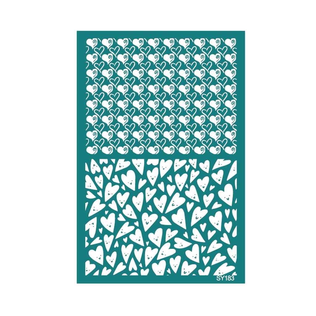 Reusable Silk Screen Stencils Valentines Day Silkscreen Printing Stencils Earrings Transfers Stencils for Craft Making