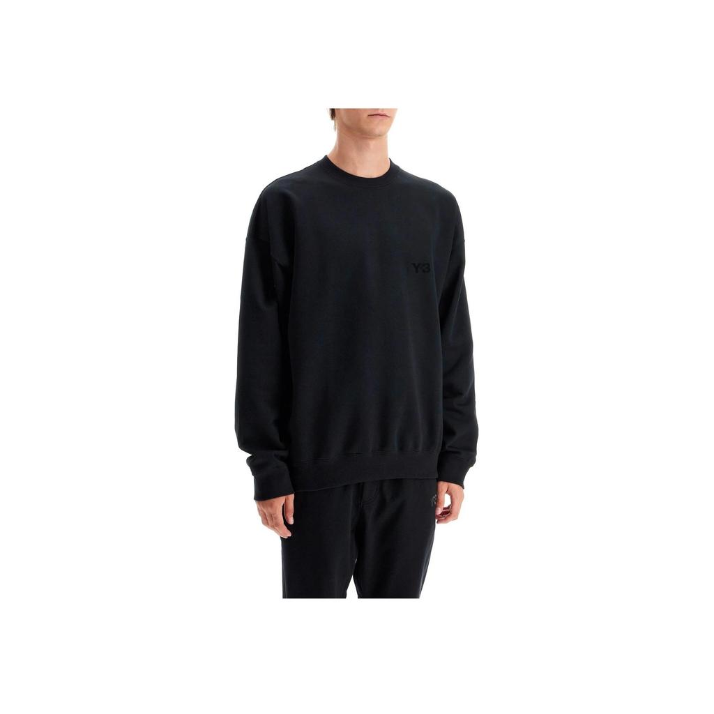 Y-3 Solid Color Crew Neck Pullover Long Sleeve Sweatshirt Women sweatshirt Black IW0075