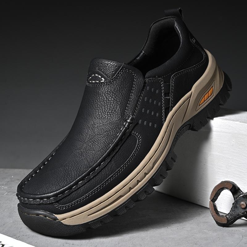 Fashion High Quality Outdoor Comfort Men's Leather Casual Shoes Fashionable Versatile Casual Leather Shoes Classic Handmade Travel Shoes