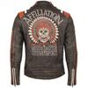 Chinese Size Vintage Embroidery Skulls Motorcycle Leather Jacket 100% Real Cowhide Moto Jacket Biker Leather Coat Winter Motor Clothing M220