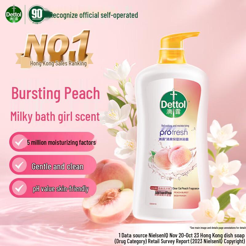 

Dettol Sweet Peach Moisturizing Shower Gel