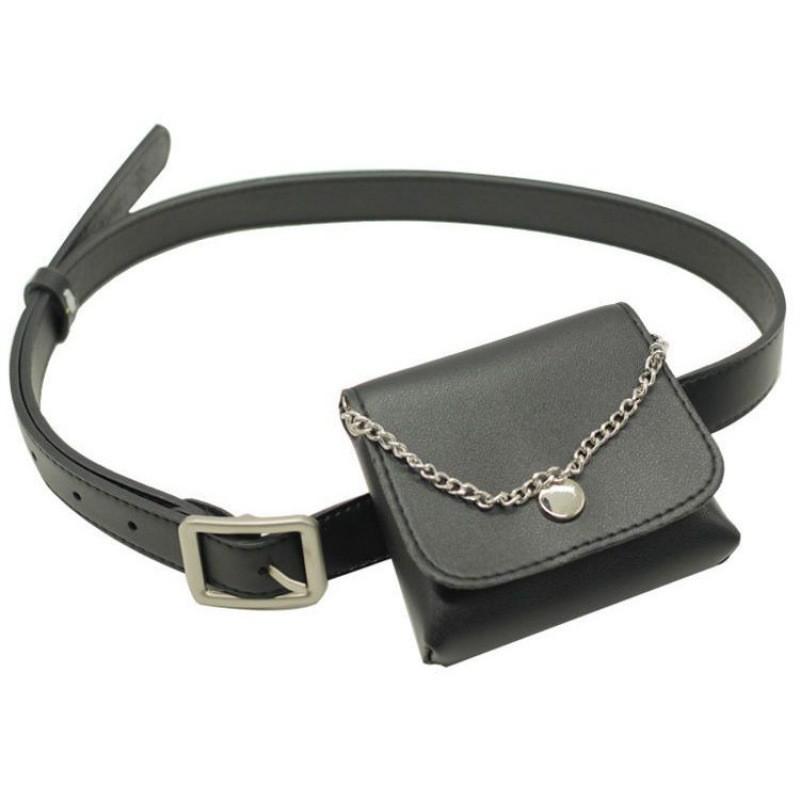 Waist Contemporary Pu Belt With Matching Mini Bag For Womens Stylish Fashion Fall