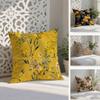 N-Niche Fresh Prints Style Art Pillow Case Anti-dustmite Pillowcase Invisible Zipper Silky Short Plush Sofa Cushion Cover