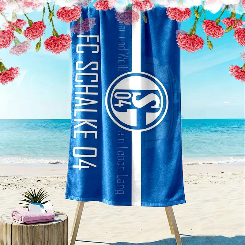Schalke 04 Logo Print Beach Towel, Large Soft Quick Dry Towel for Beach Camping Swimming