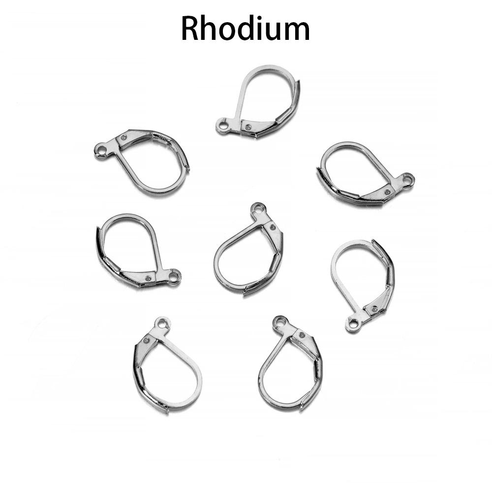50pcs/lot Gold Silver French Lever Earring Hooks Wire Settings Base Hoops Earrings For DIY Jewelry Making Supplies Wholesale