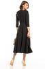 Maxi dress with hidden zipper T327 navy blue XS