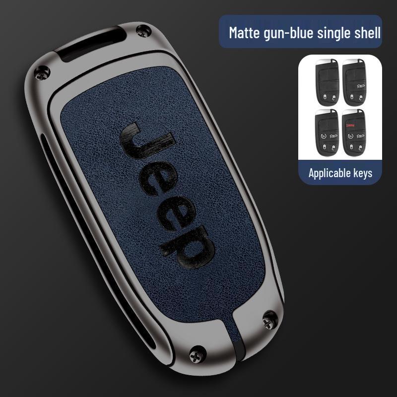 Metal Key Cover for Jeep Compass, Cherokee, Renegade, Grand Commander, Wrangler