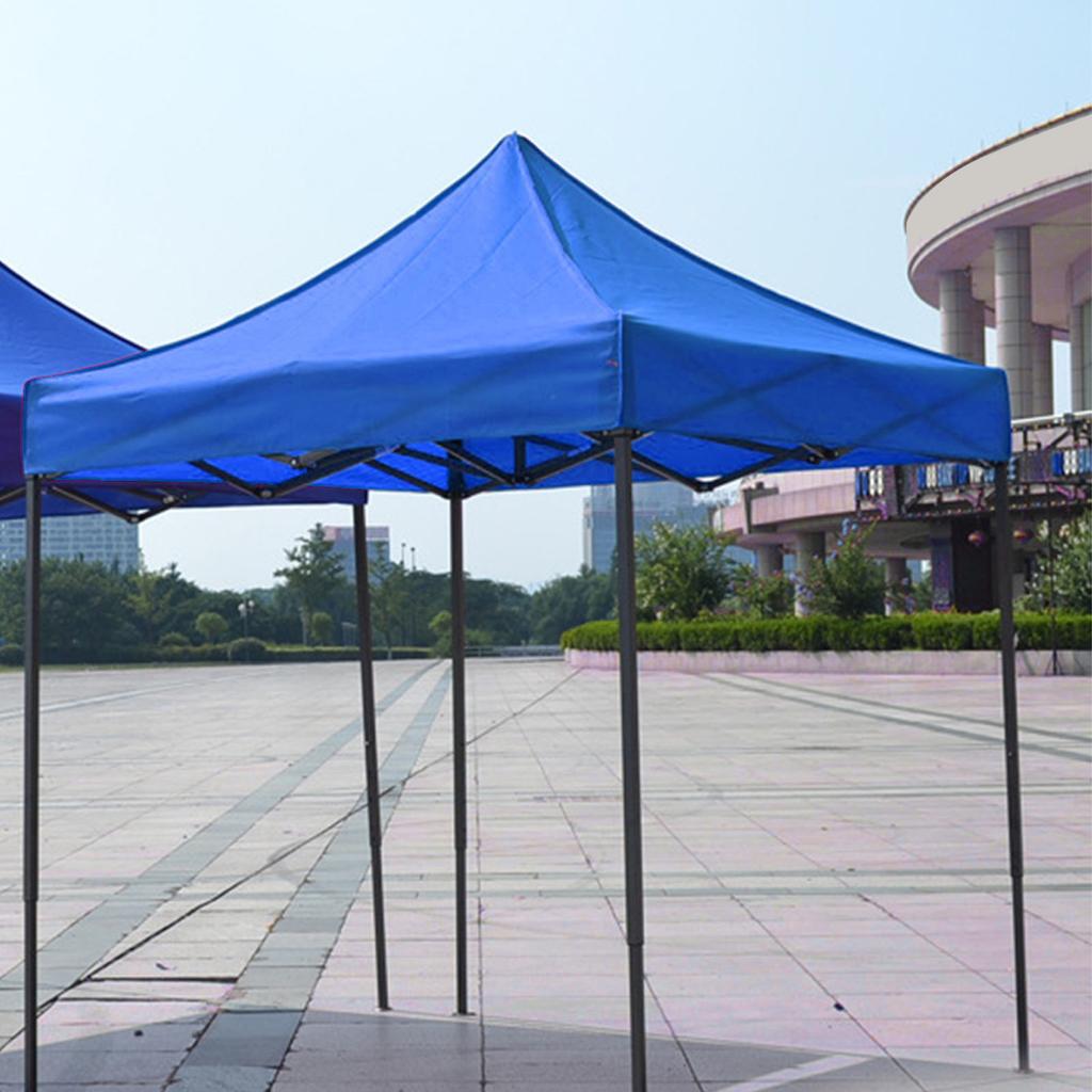 Canopy Top Oxford Cloth Square Foldable UV Proof Rainproof Canopy Top Cover Blue 2.9x2.9 Meters