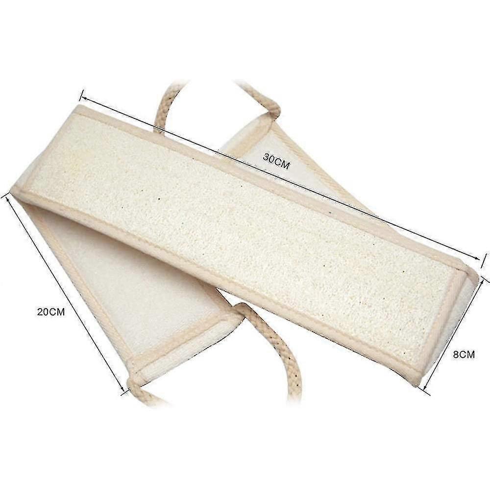 Loofah Back Scrubber Sponge, Loofah Scrubber, Shower, Bath, Peeling, Massage (2 Pieces, Beige yu