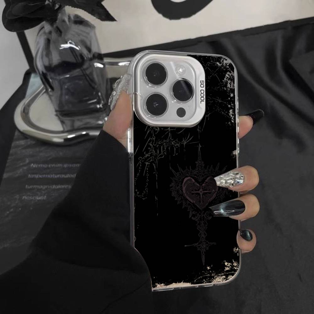 

Готична кокетка кіберсигілізм Чохол для телефону для iPhone 16,15,14,13,12,11,Pro,XS,Max,Plus,Mini,SE Білий Цукерка Матовий Ударостійкий Чохол iPhone14pro