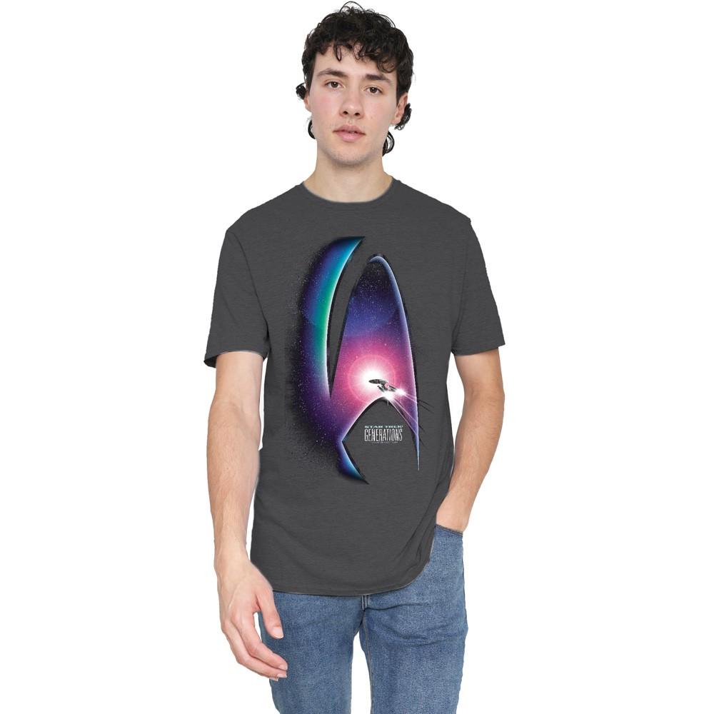 Star Trek Generations(Movie) T-Shirt S-3XL Charcoal XXXXL
