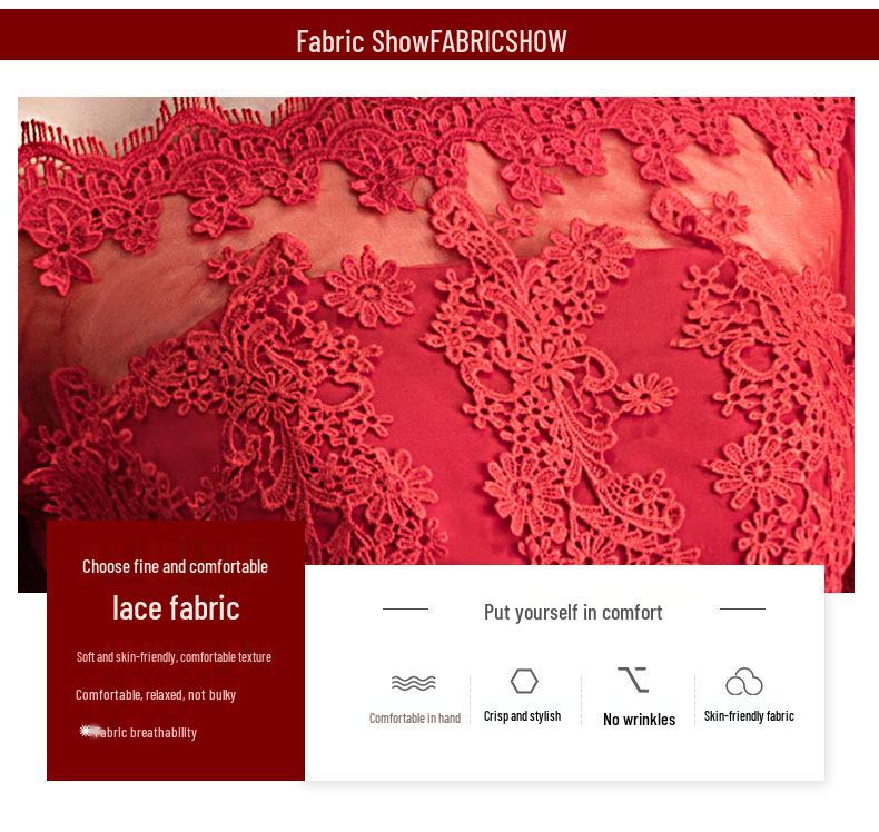 2025 Red Off-Shoulder Floor-Length Wedding Dress - Plus Size, Slimming Princess Style for Spring/Summer