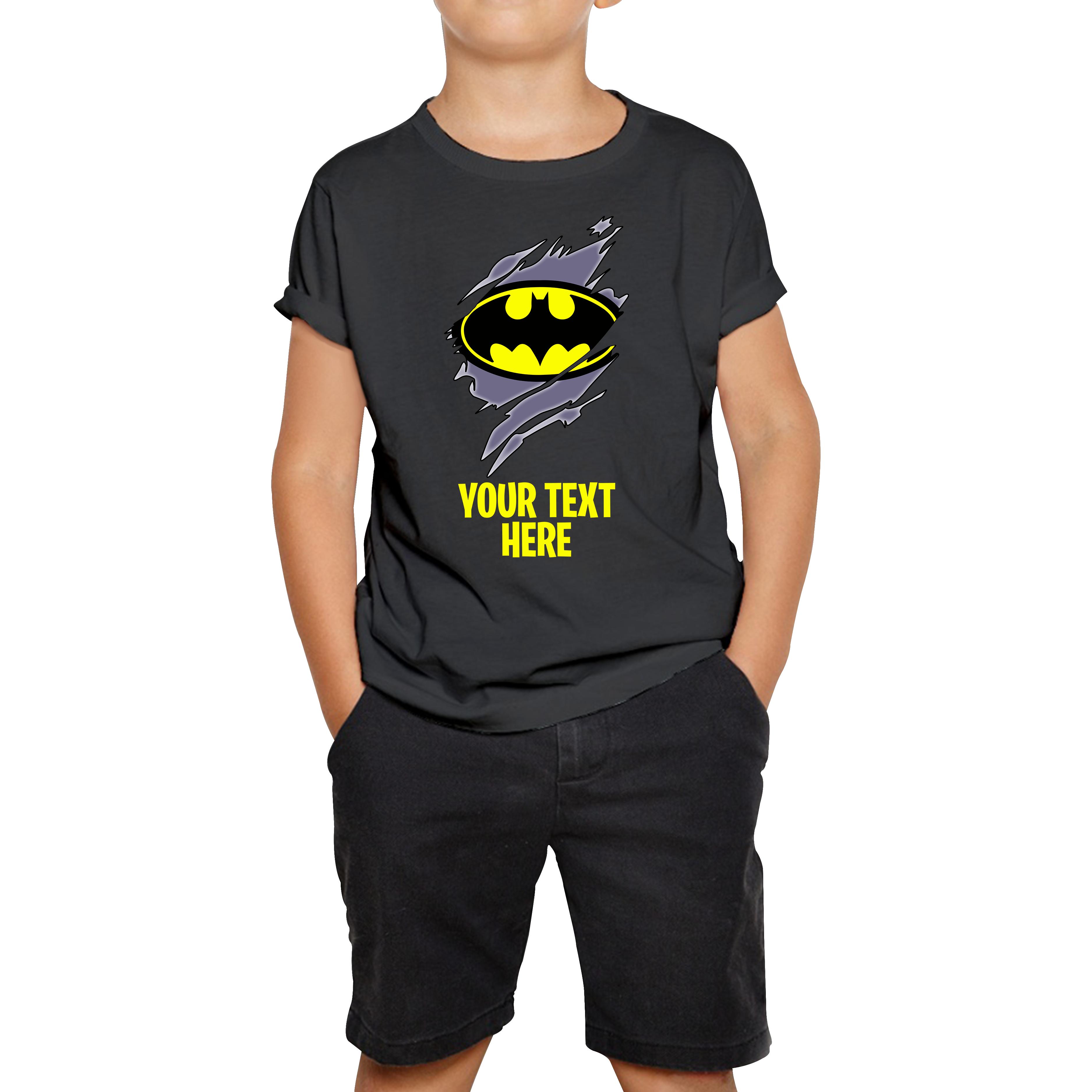 Personalised Batman Logo Kids T Shirt 140