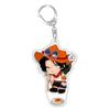 for OPTCG Card Keychain Luffy Chopper Jinbe Backpack Pendant Anime Game Fans Gift Recycled Acrylic Decoration Rare Card Toy