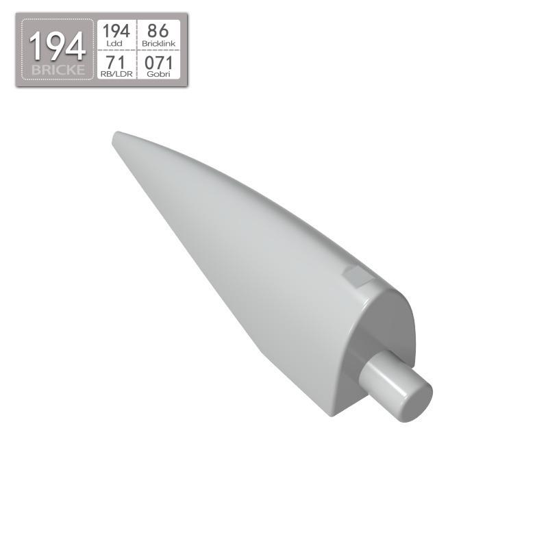 

BRICKE 11089 Building Block with Soft Spike Corners, Compatible with LEGO Parts, MOC Accessories, Available in Custom Quantities. 79 pcs светло-серый