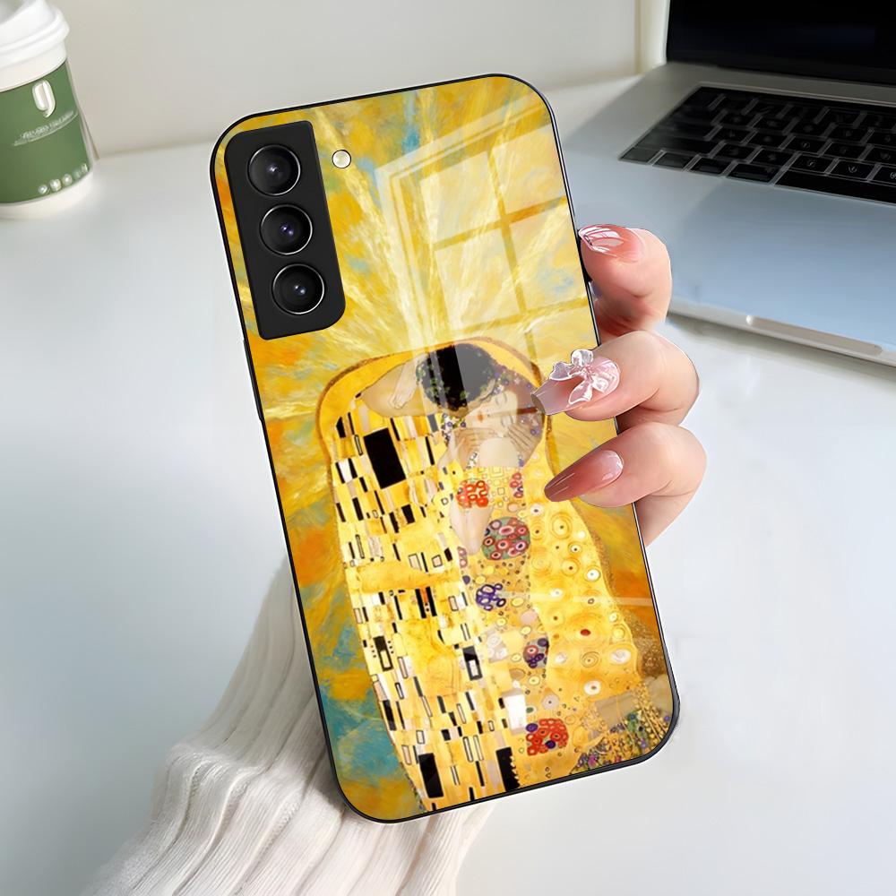 

The Kiss Gustav Klimt Painting Phone Case For Samsung A56 A36 A26 A16 A15 A25 A35 A55 A14 A34 A24 A54 Glass Case Samsung A52