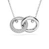 Swarovski Rhodium Interlocking Loop Necklace 5670251