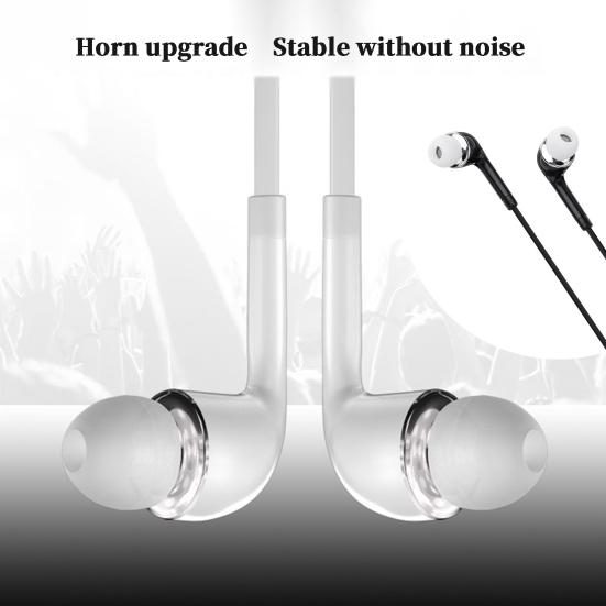 Wired Earphone with Micphone Stereo Surround Heavy Bass Wire Control Volume Adjustment HD-compatible Call 3.5mm Jack In-ear