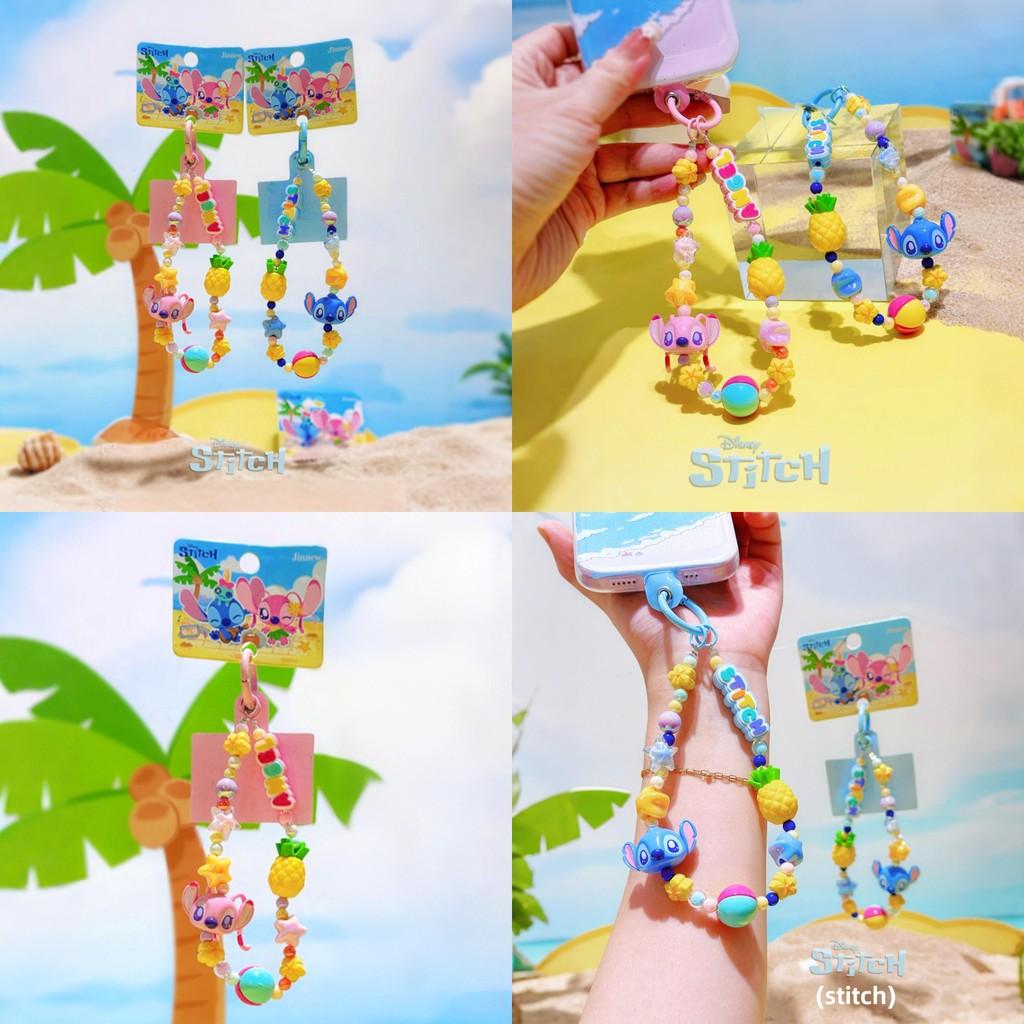 Stitch Summer Beach Series Resin Phone Pendant Keychain For Kids And Teens