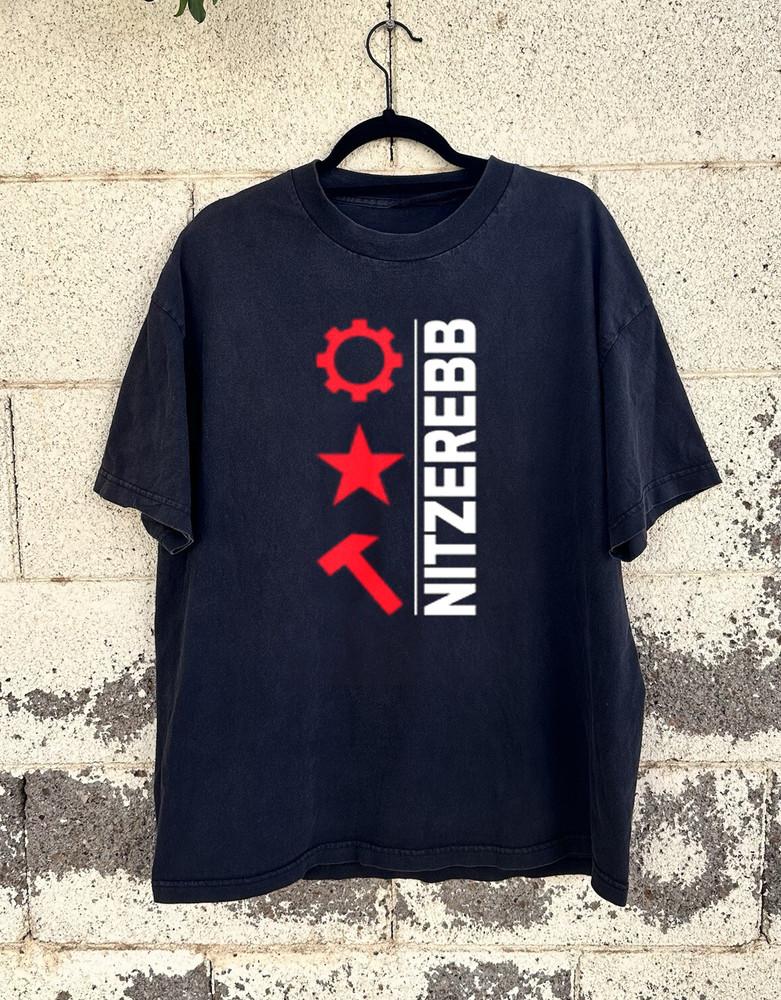 Футболка Классическая Черная с Логотипом Группы Nitzer Ebb Все Размеры Подарок фанатам HH454 Унисекс Футболка XXXXL