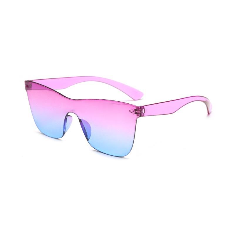 Fashion Rice Nail Integrated Retro Sunglasses Pc Plastic Frameless Sunglasses 23 Colors