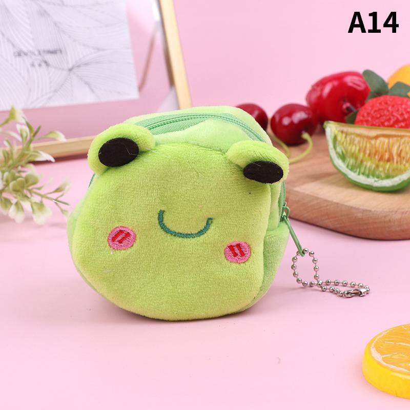 

Кошелек для монет с мультяшным принтом на молнии, плюшевый трехмерный кошелек для монет, держатель для ключей