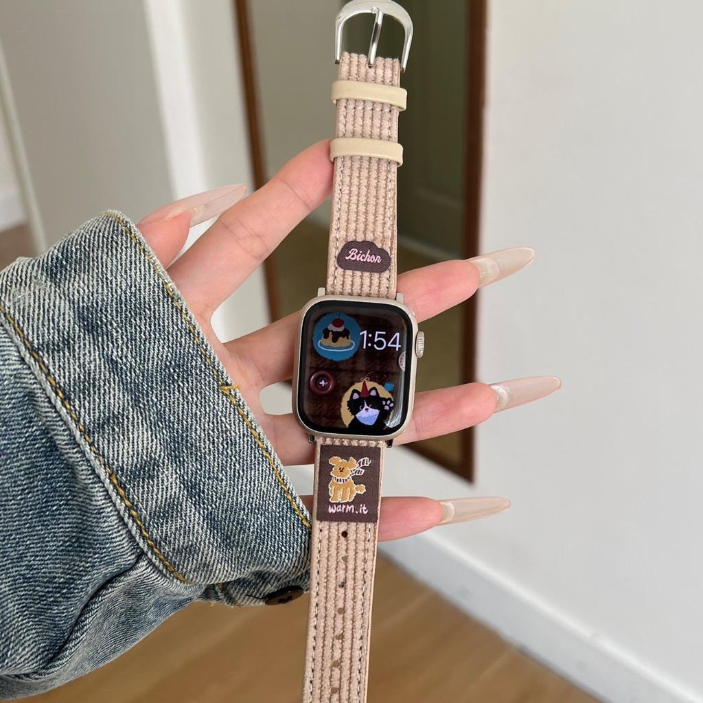 Cute Bear Puppy Waffle Fleece Strap For Apple Apple Watch Watch Iwatch109876