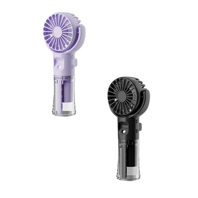 Handheld Fan 2-Pack, Foldable with Spray, Portable Personal Fan for Home Students, Desktop Humidifier Gift