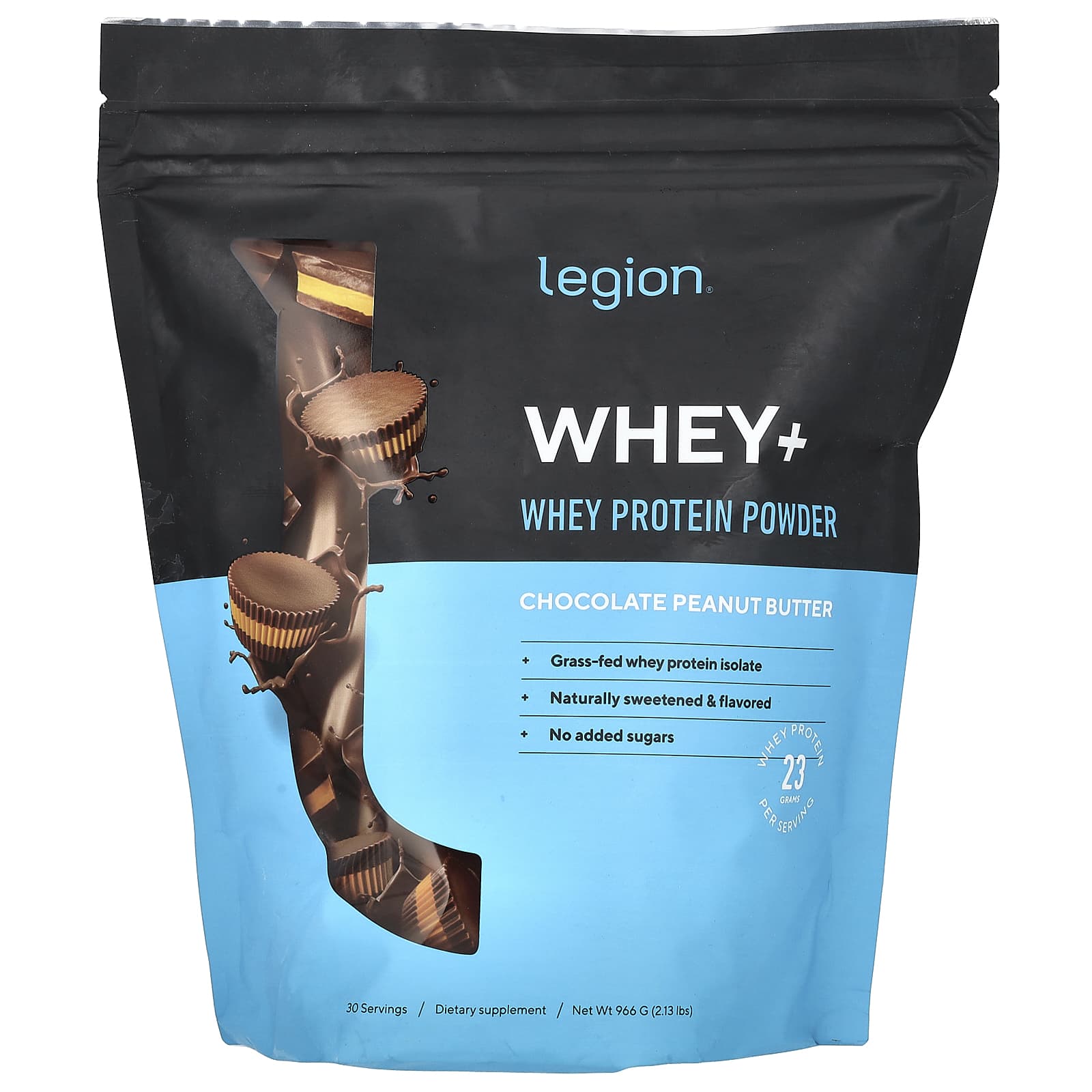 

Whey+, Whey Protein Powder, Chocolate Peanut Butter Flavor, 966G (2.13Lbs)