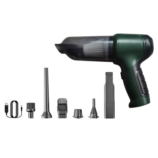 

Беспроводной автомобильный пылесос 9000Pa, сильное всасывание, низкий уровень шума, перезаряжаемый мини-пылесос для влажной и сухой уборки, портативный воздуходувка зелёный